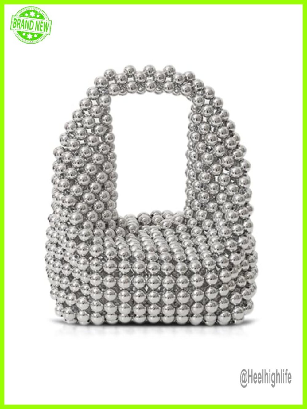 Pearl Beaded Clutch Evening Bag Hand-Woven Women's Formal Purse